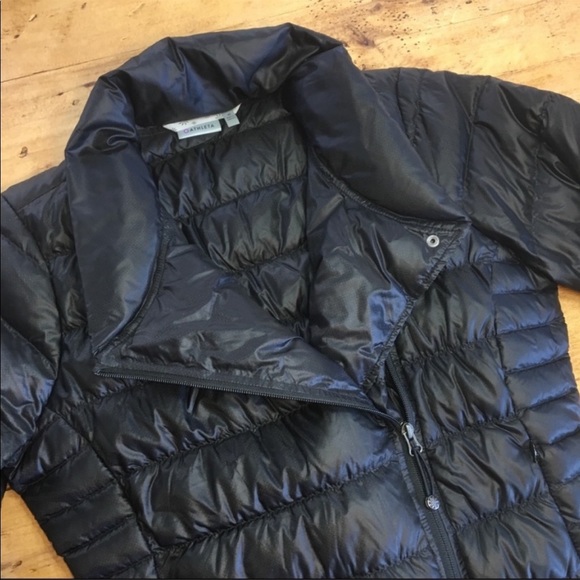Athleta Down Puffer Jacket Small, Black “Downalicious” - Picture 2 of 6